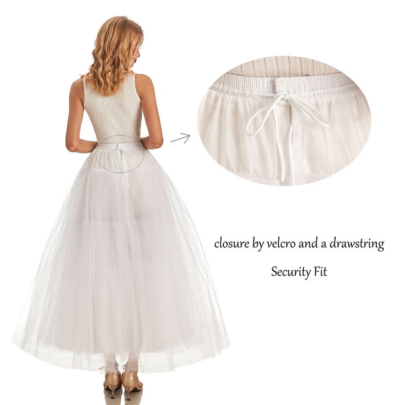 AWSALE Hoopless Petticoat Crinoline Slip Underskirt for Bridal Wedding Dress WPT109 - Image 5